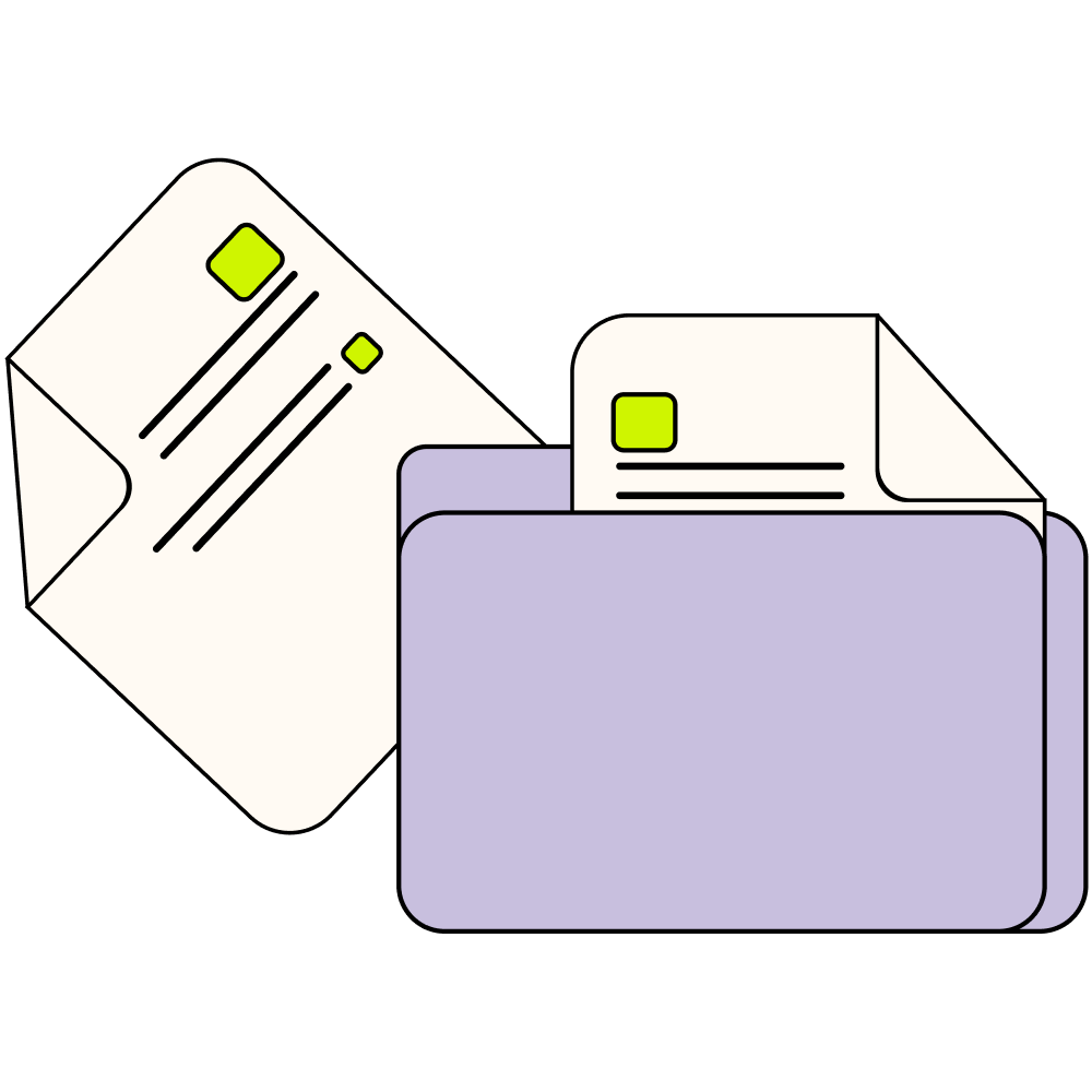 illustration de dossiers et de fichiers