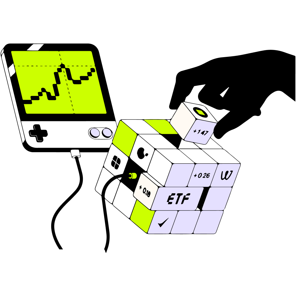 illustration d'un rubiks cube connecté